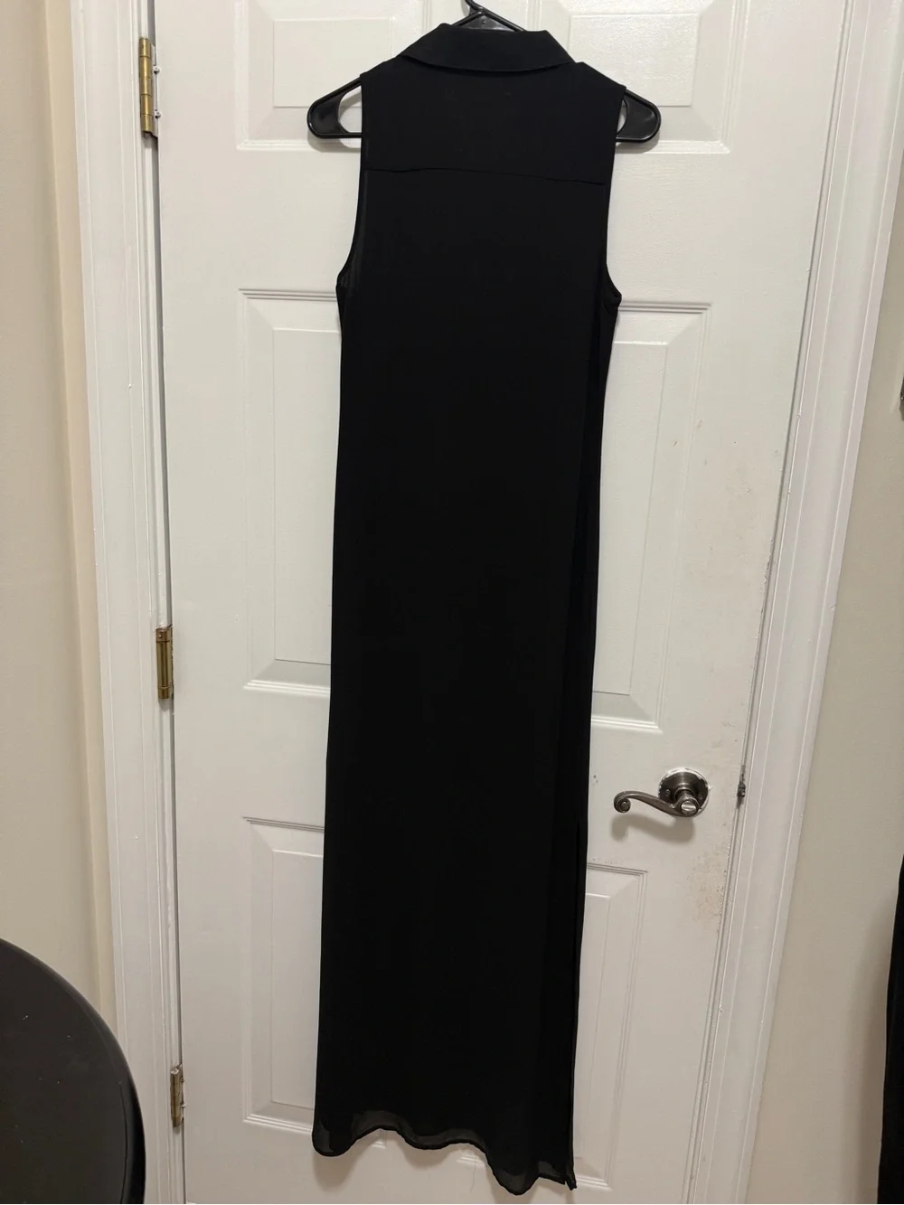 Polyester sleeveless maxi dress, Michael Kors, with gold chain lace- in new cond